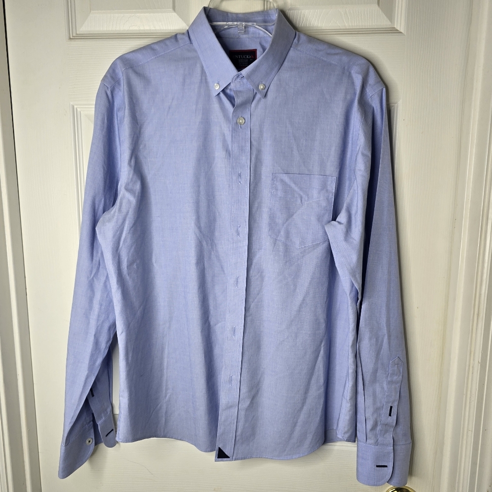 Untuckit Light Blue Button-Down Shirt Cotton Mens‎ M